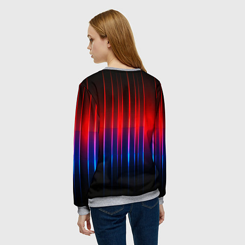 Женский свитшот Неоновый узор неоновая шкала / 3D-Меланж – фото 4