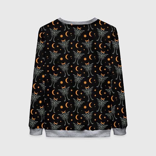 Женский свитшот Лунные мотыльки / 3D-Меланж – фото 2