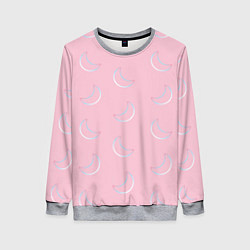 Свитшот женский Розовая луна, цвет: 3D-меланж
