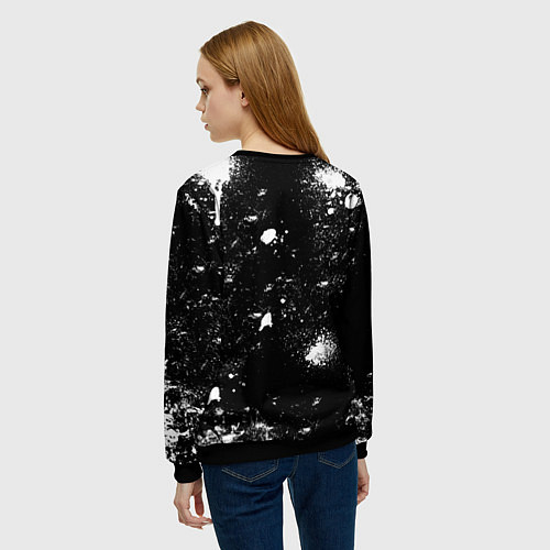 Женский свитшот Король и шут - черно-белый / 3D-Черный – фото 4