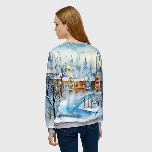 Женский свитшот Лесной дракоша / 3D-Меланж – фото 4