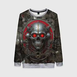 Женский свитшот Металлический череп