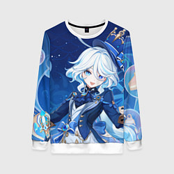 Свитшот женский Furina Genshin Impact, цвет: 3D-белый