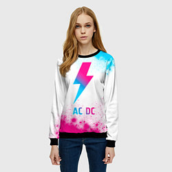 Свитшот женский AC DC neon gradient style, цвет: 3D-черный — фото 2