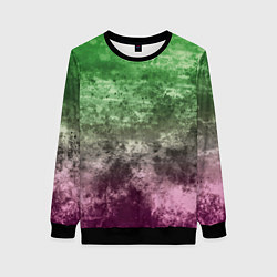 Свитшот женский Абстракция - Фиолетово-зеленый бардак, цвет: 3D-черный
