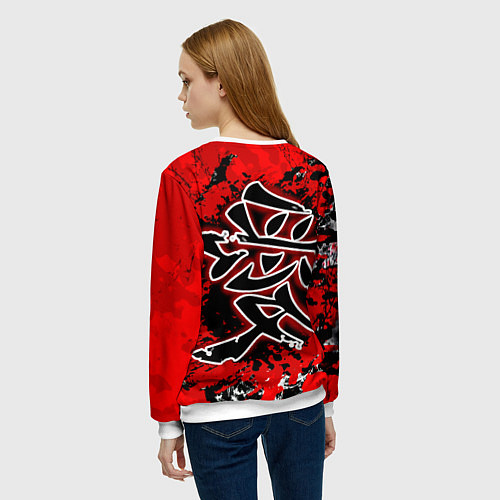 Женский свитшот Иероглиф любовь / 3D-Белый – фото 4