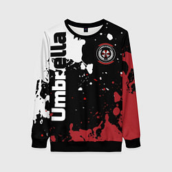 Свитшот женский Umbrella Security на спортивном красно бело чёрном, цвет: 3D-черный