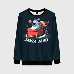 Свитшот женский Santa Jaws, цвет: 3D-черный