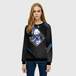 Свитшот женский Фурина в ромбе, цвет: 3D-черный — фото 2