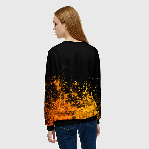 Женский свитшот Linkin Park - gold gradient посередине / 3D-Черный – фото 4