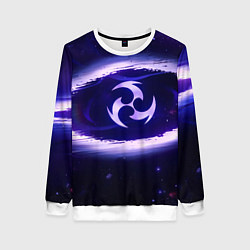 Свитшот женский Genshin Impact Raiden sign, цвет: 3D-белый