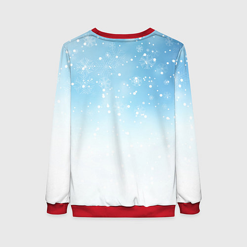 Женский свитшот Забавный новогодний дракончик / 3D-Красный – фото 2