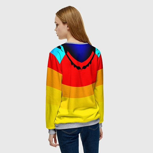 Женский свитшот Цветные фигуры / 3D-Меланж – фото 4