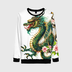 Женский свитшот Японский дракон - ирезуми искусство