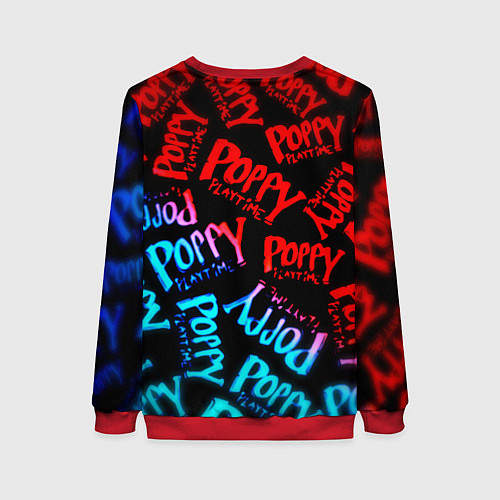 Женский свитшот Хагги ваги неон градиент / 3D-Красный – фото 2