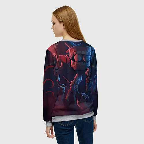 Женский свитшот Удивительный цифровой цирк / 3D-Меланж – фото 4
