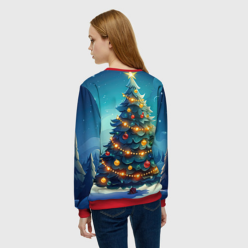 Женский свитшот Красный злой дракошка / 3D-Красный – фото 4