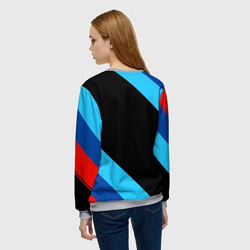 Женский свитшот BMW line / 3D-Меланж – фото 4