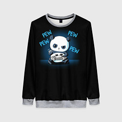 Свитшот женский Panda gamer, цвет: 3D-меланж