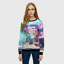 Свитшот женский GTA 6 Vice city, цвет: 3D-черный — фото 2