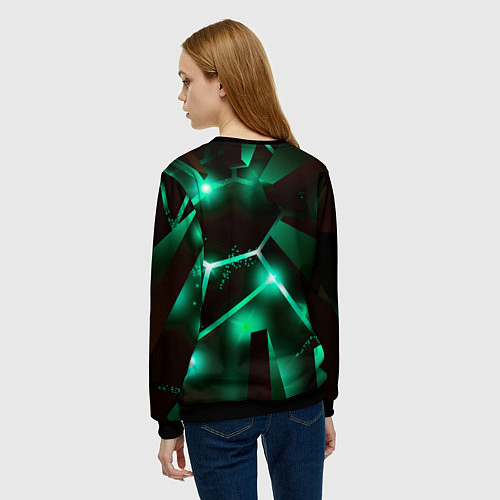 Женский свитшот GTA6 разлом плит / 3D-Черный – фото 4