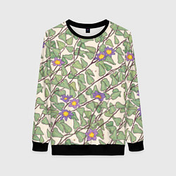 Свитшот женский Клематис, цвет: 3D-черный