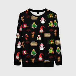 Женский свитшот Много новогодних игрушек