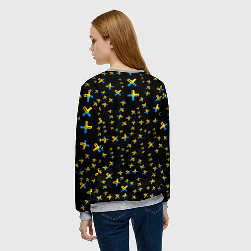 Женский свитшот PUBG sticker games / 3D-Меланж – фото 4
