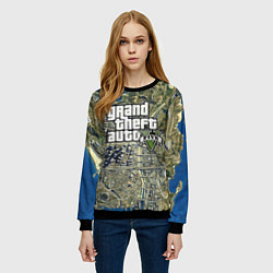 Свитшот женский GTA 5 карта, цвет: 3D-черный — фото 2