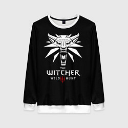 Свитшот женский The Witcher белое лого гейм, цвет: 3D-белый
