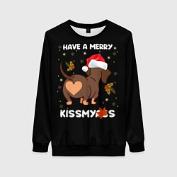 Свитшот женский Have a merry kissmyass, цвет: 3D-черный