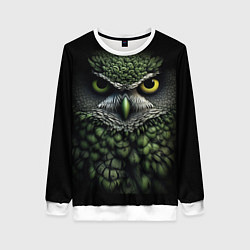 Женский свитшот Зелено черная сова
