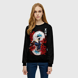 Свитшот женский Сугуру Гето и дракон, цвет: 3D-черный — фото 2