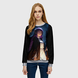 Свитшот женский Ферн темной ночью, цвет: 3D-меланж — фото 2