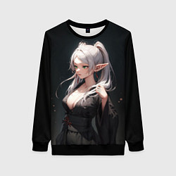 Свитшот женский Фрирен в кимоно- Sou sou no frieren, цвет: 3D-черный