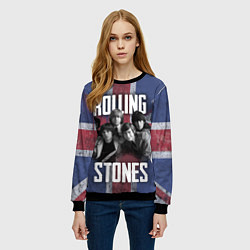 Свитшот женский Rolling Stones - Great britain, цвет: 3D-черный — фото 2