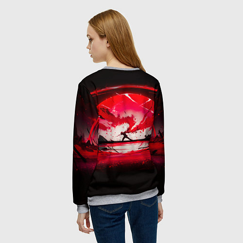 Женский свитшот Танец в последних лучах солнца / 3D-Меланж – фото 4