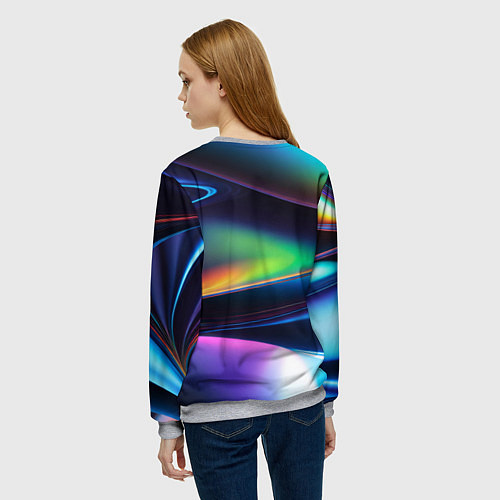 Женский свитшот Голографический материал / 3D-Меланж – фото 4