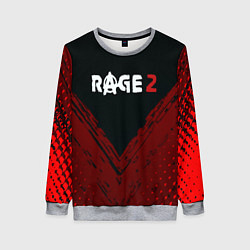 Свитшот женский Rage 2 game logo апокалипсис, цвет: 3D-меланж
