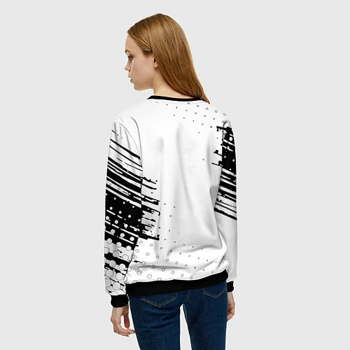 Женский свитшот God of war краски стрипс / 3D-Черный – фото 4