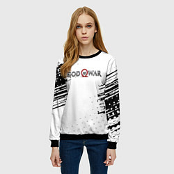 Свитшот женский God of war краски стрипс, цвет: 3D-черный — фото 2