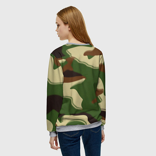 Женский свитшот Камуфляжная текстура / 3D-Меланж – фото 4