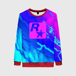 Свитшот женский Rockstar storm молнии, цвет: 3D-красный