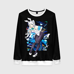 Свитшот женский Фрирен посылает поцелуй, цвет: 3D-белый