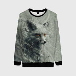 Женский свитшот Лис с оранжевыми глазами