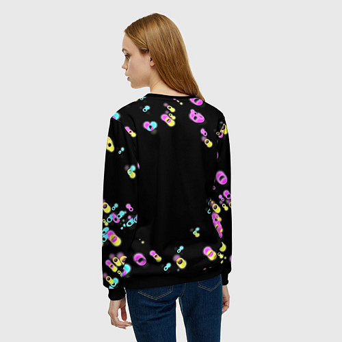 Женский свитшот Rocket League game / 3D-Черный – фото 4