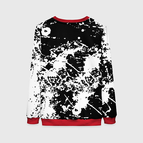 Женский свитшот Manchester City краски чёрно белые / 3D-Красный – фото 2