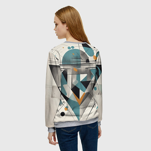 Женский свитшот Три человека авангард / 3D-Меланж – фото 4