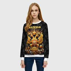 Свитшот женский Russia gold, цвет: 3D-белый — фото 2