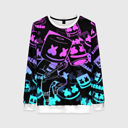 Женский свитшот Marshmello neon pattern